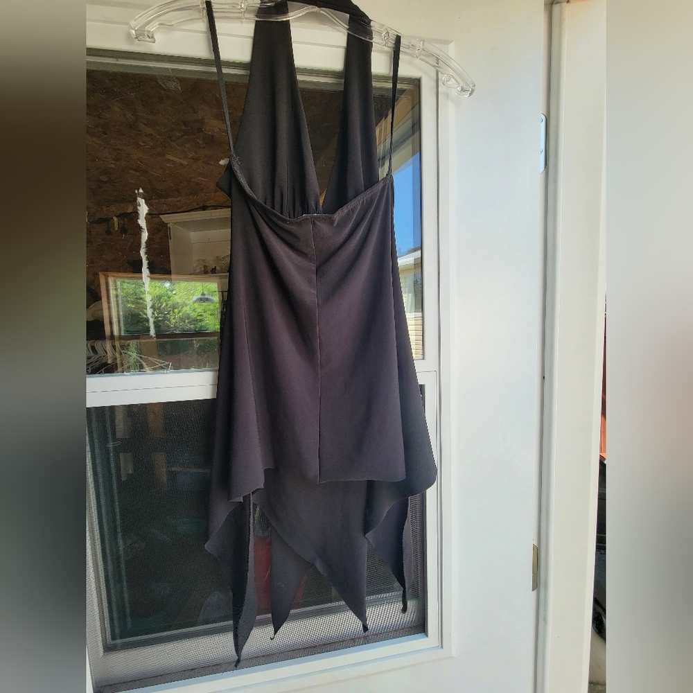 Black Halter Top with Rhinestone Design Size Small - Picture 2 of 7